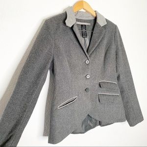 Noel Asmar Womens Size S Melton Wool Blazer Equestrian Jacket Elbow Patches